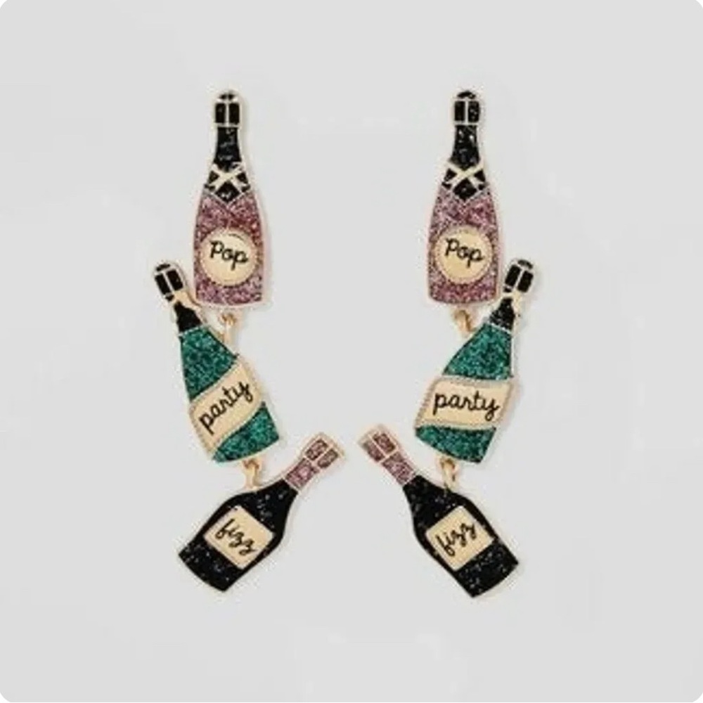 SUGARFIX by BaubleBar 'Champagne Problems' Statement Earrings new with tags